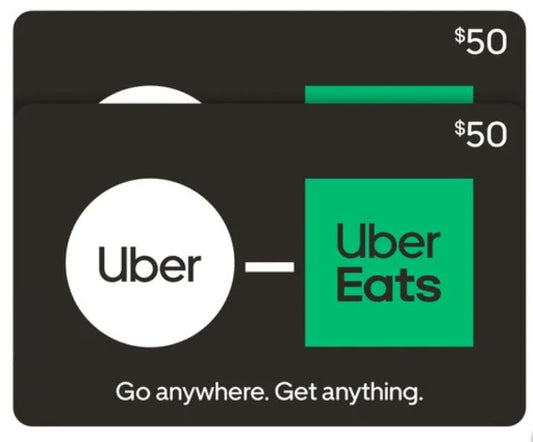 Uber - Two $50 eGift Cards